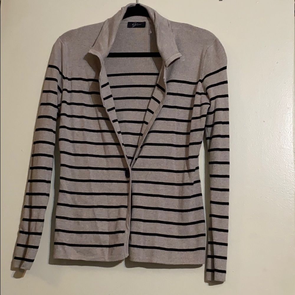 Striped cardigan jacket